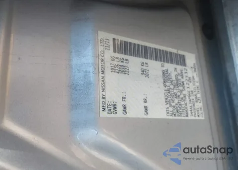 2016 Nissan Altima 2.5 Sl z USA, uszkodzony, nr VIN 1N4AL3AP6GC122532